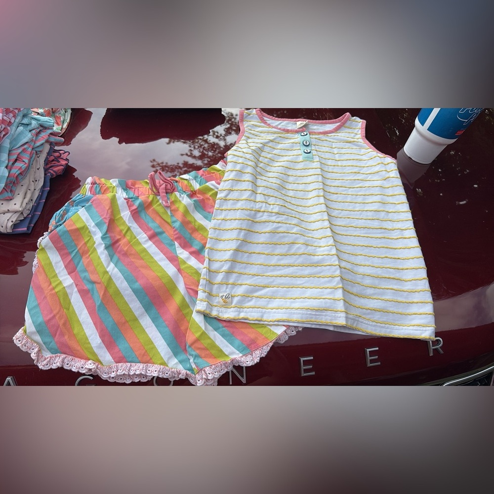 Wildflowers Colorful Striped Kids Matching Set